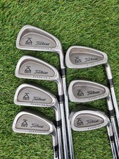 1993 TITLEIST DCI BLACK OS IRON SET 3-6,8-PW MISSING 7 STIFF TITLEIST TRI SPEC