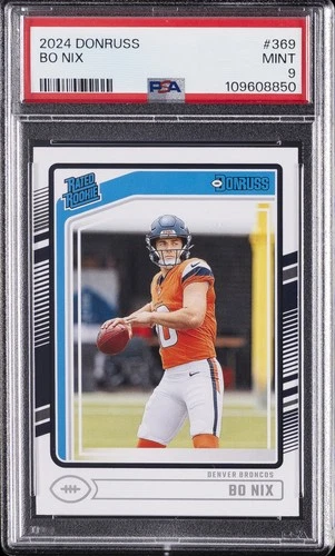 2024 PANINI DONRUSS #369 BO NIX ROOKIE RC PSA 9