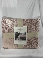 Threshold King Cotton Matelass Quilt Reversible Mauve Blush