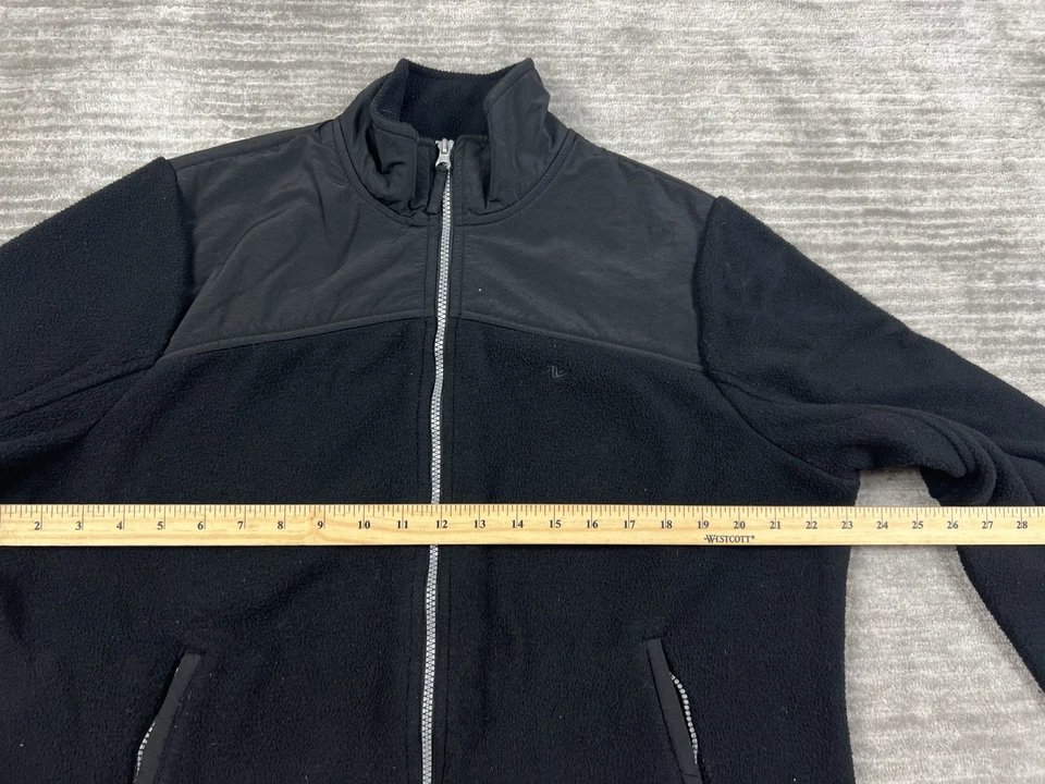 Chaqueta Athletic Works para mujer 1X negra polar cremallera completa bolsillos de poliéster Foto 4 de 4