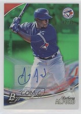 2016 Bowman Platinum Top Prospects Green 22/75 Anthony Alford #TPA-AA Auto 0g4