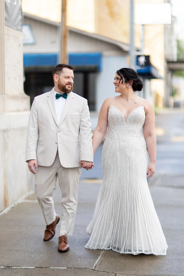 2024 Maggie Sottero Iravati Size 16 Fit And Flare Strapless Beaded Wedding Dress - Image 2 of 4