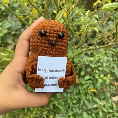 Personalisiertes Unikat Handarbeit Häkelgeschenk Erfolg und Frieden Deko Geschenk