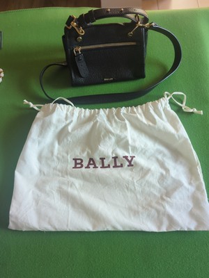 Bally Black Leather Mini Tote and Crossbody Bag 135800221 Authentic