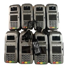 Lot of 8 First Data FD130 Credit Card Terminal Reader- POS Power Tested