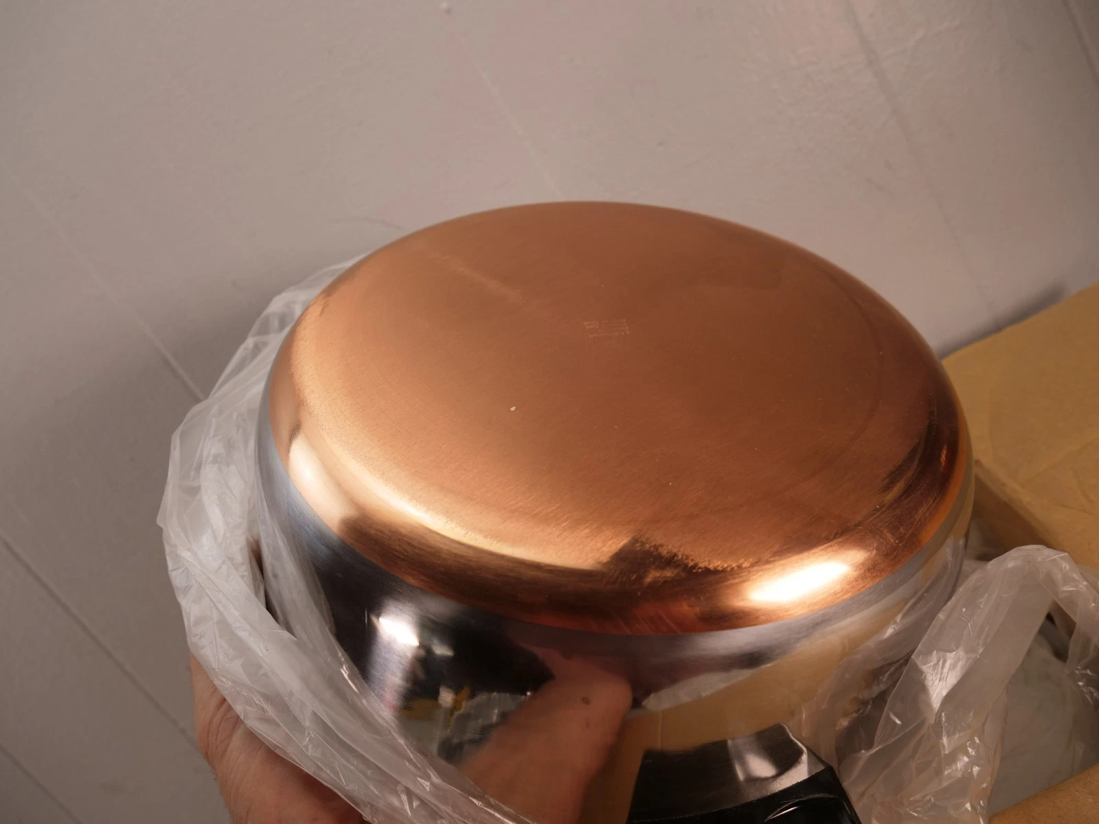 NEW DAVIDCRAFT 10 PIECE COOKWARE SET STAINLESS STEEL COPPER CLAD BOTTOM