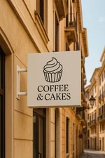 Wall Mounted Blade Sign for Businesses |Double Sided Custom Logo Display Outdoor