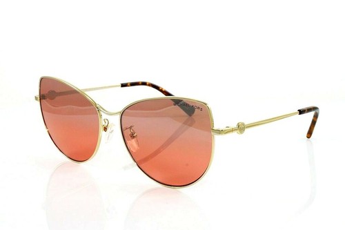 New! Michael Kors women's Sunglasses cat-eye Light Gold w/Silver mirror red lens - Picture 2 of 3