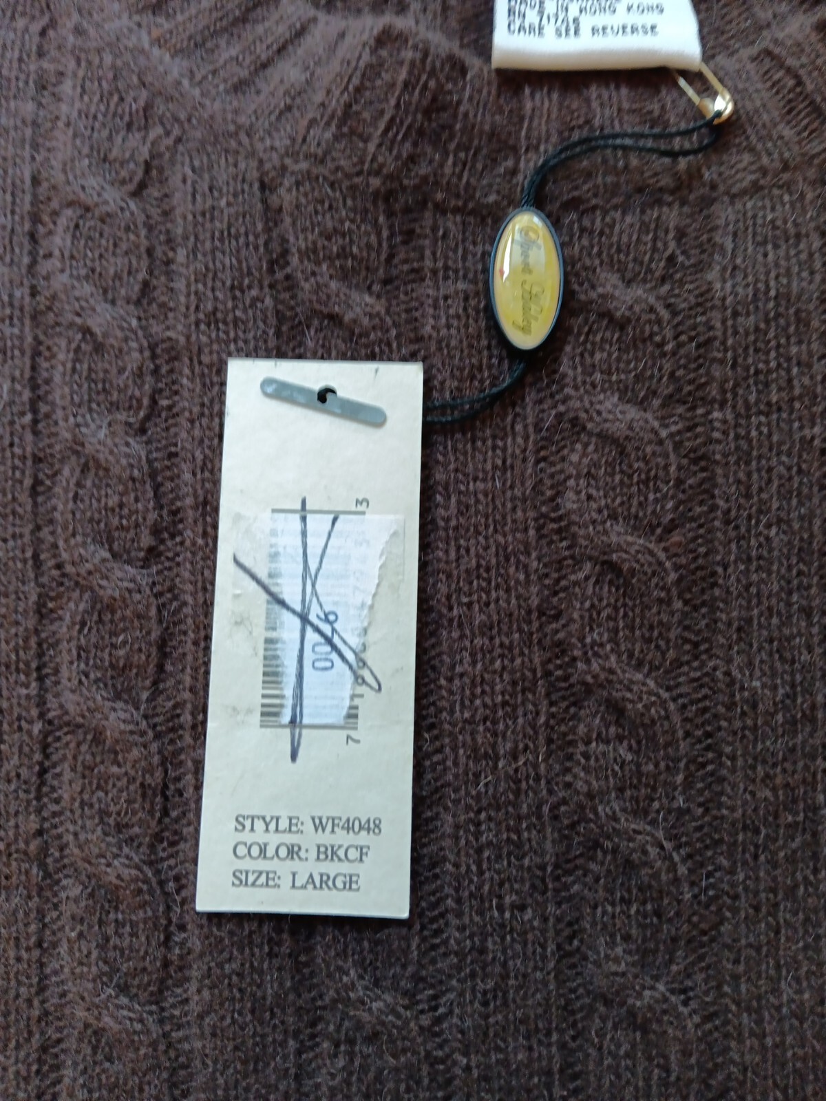 Vintage Brown Sport Haley Golf Crew Neck Sweater Womens L Wool Cashmere