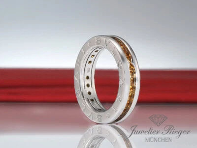 Bulgari B Zero 1 Ring 1-Band Weissgold 750 Citrin Größe 50 Gold - Bild 1 von 4