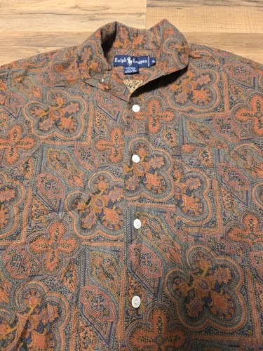 Vintage Polo Ralph Lauren Paisley Button Down Shirt Size 8 Women’s - Picture 3 of 6