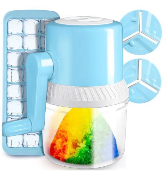 Manual Ice Crusher Shaver Machine Snow Cone Maker Shaved Ice Machine 1.2L