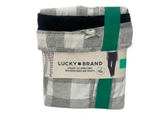 Lucky Brand Straight Leg Lounge Pants 2Pk Size XL Plaid Combine Comfort & Style