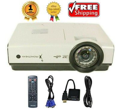 REFURBISHED PROMETHEAN PRM-32 DLP PROJECTOR SHORT THROW HDMI ADAPTER HD W REMOTE