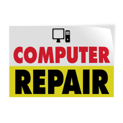 Decal Stickers Computer Repair Advertising Printing A Vinyl Store Sign Label