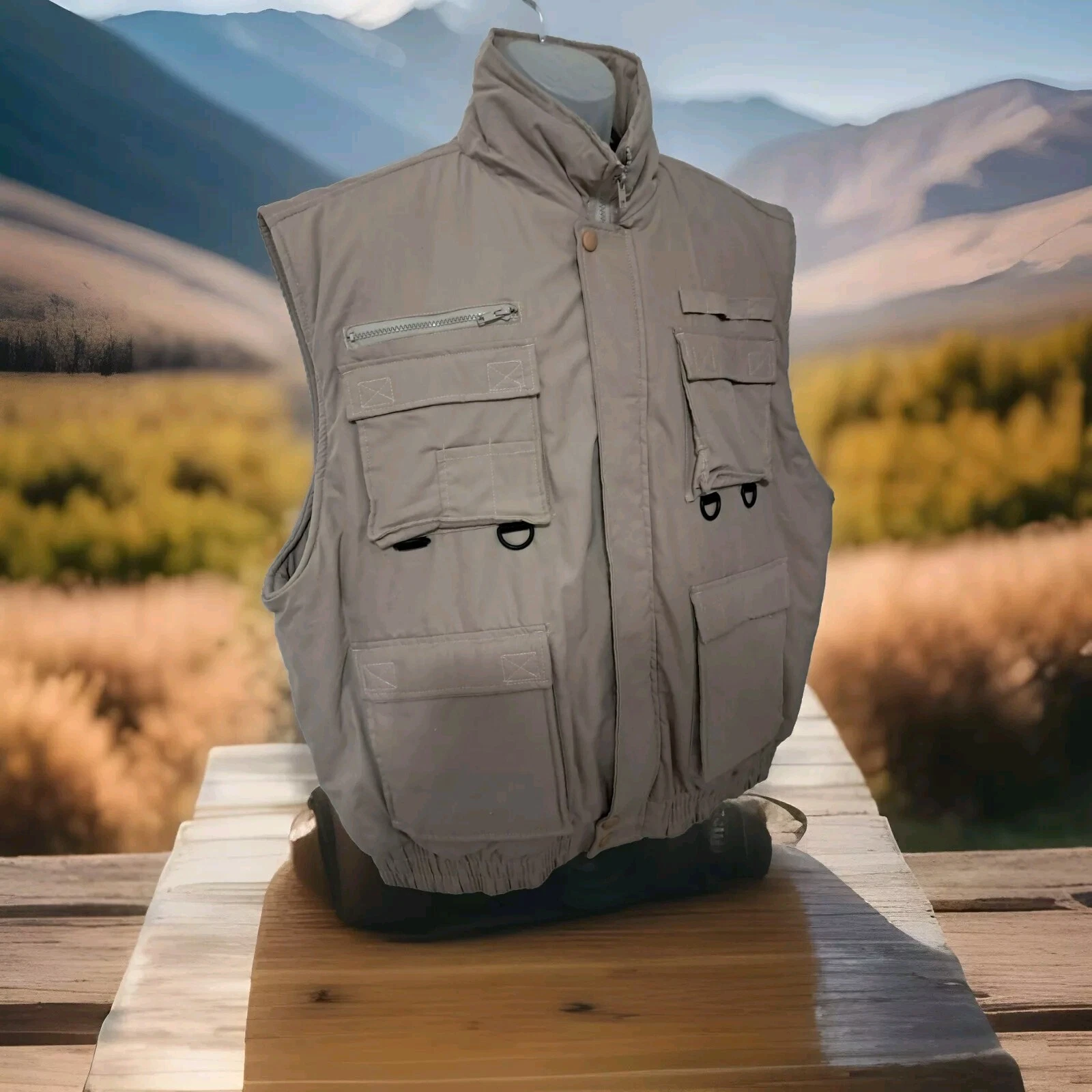 Habands Stag Hill Full Zip Vest Safari Pocket Thick Fleece Lined Size 2X