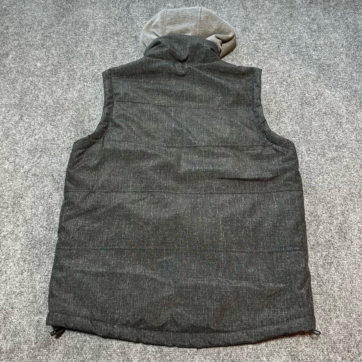 Nineteen Ninety One Vest Mens Medium Charcoal Polyester Hooded