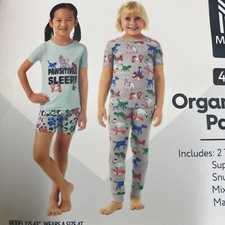 Members Mark 4-Piece Organic Cotton Pajamas Set Kids 3T NWT