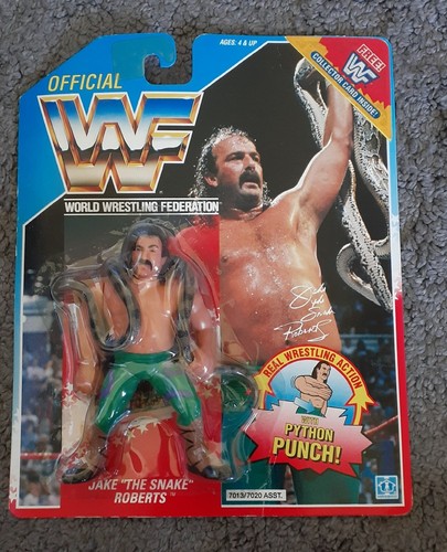 Rare WWF Hasbro Series 1 1990 Jake The Snake Rober...