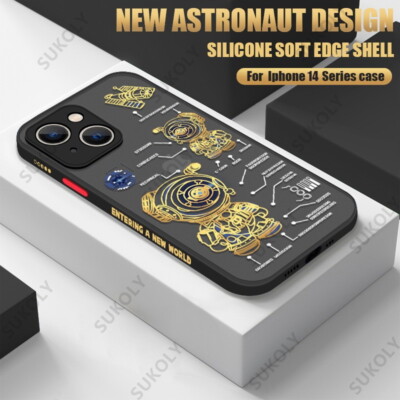 Phone Case For iPhone 15 14 Pro Max 12 11 13 XS 8 Plus Astronaut Acrylic Cover