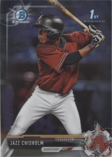 2019 Bowman Chrome JAZZ CHISHOLM JR GOLD SHIMMER Refractor /50 