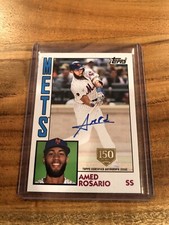 Amed Rosario 2019 Topps 1984 150th Ann Gold Foil Stamp Auto Autograph /150 NRMT+