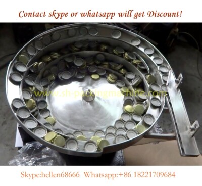 Deposit foe crown cap vibrating bowl feeder,SUS304 bowl feeder vibratory,400mm