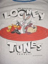 1990s-90s-Looney Tunes-Bugs Bunny-Daffy Duck-Taz-Tazmanian Devil-Shirt-XL