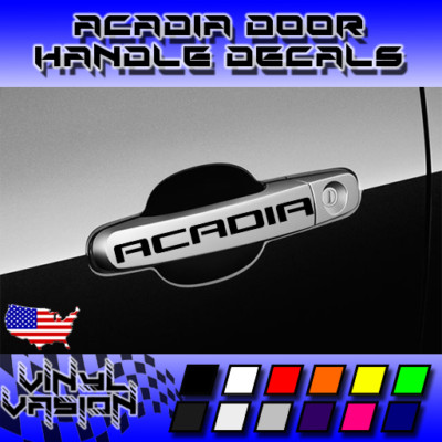 4x Door Handle Decal Sticker for Acadia GMC SL SLE-1 SLE-2 SLT-1 SLT-2 Denali
