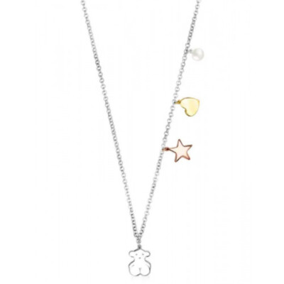 TOUS Sweet Dolls Necklace Bears Stars Hearts Pearl Gold