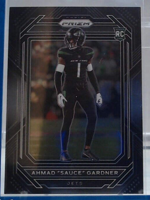 2022 PANINI CHRONICLES PRIZM BLACK AHMAD GARDNER ROOKIE #PB-22 JETS M2K
