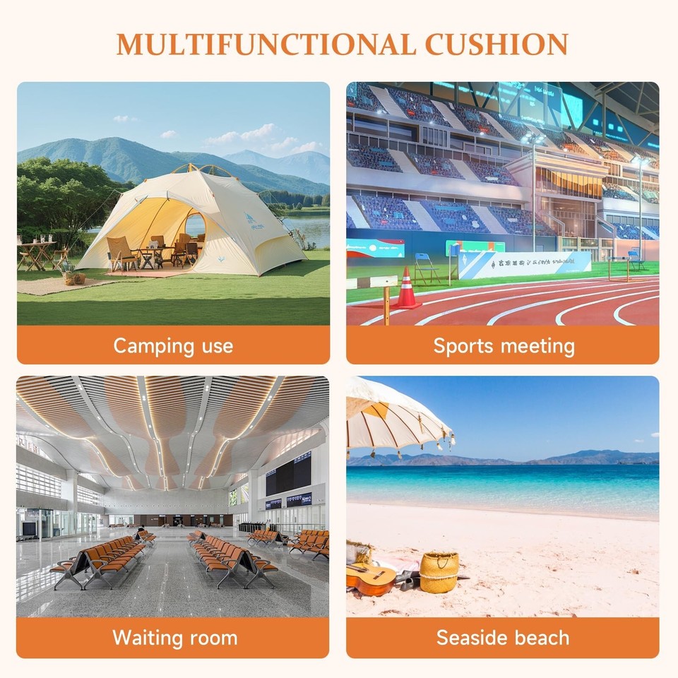 Inflatable Seat Cushion, Portable Airplane Stadium Bleacher Sitting Pad