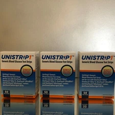 Unistrip 1 Blood Glucose Test Strips 150 Qty.  Exp 11/2026 Free shipping  