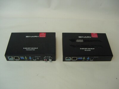 BINARY BALUN RECEIVER & TRANSMITTER B-600-EXT-330-RS-IP - NO POWER CORDS