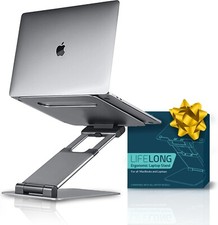 Ergonomic Adjustable Laptop Riser - Fits 10-17 Inch Laptops  MacBooks