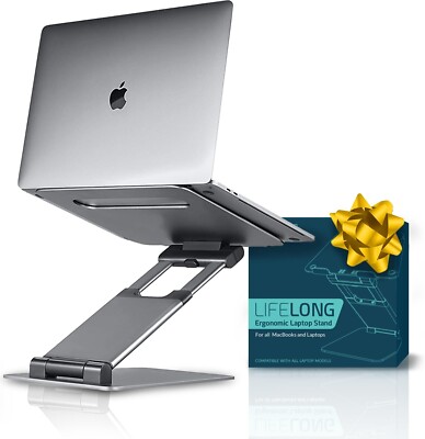 Ergonomic Adjustable Laptop Riser - Fits 10-17 Inch Laptops & MacBooks 