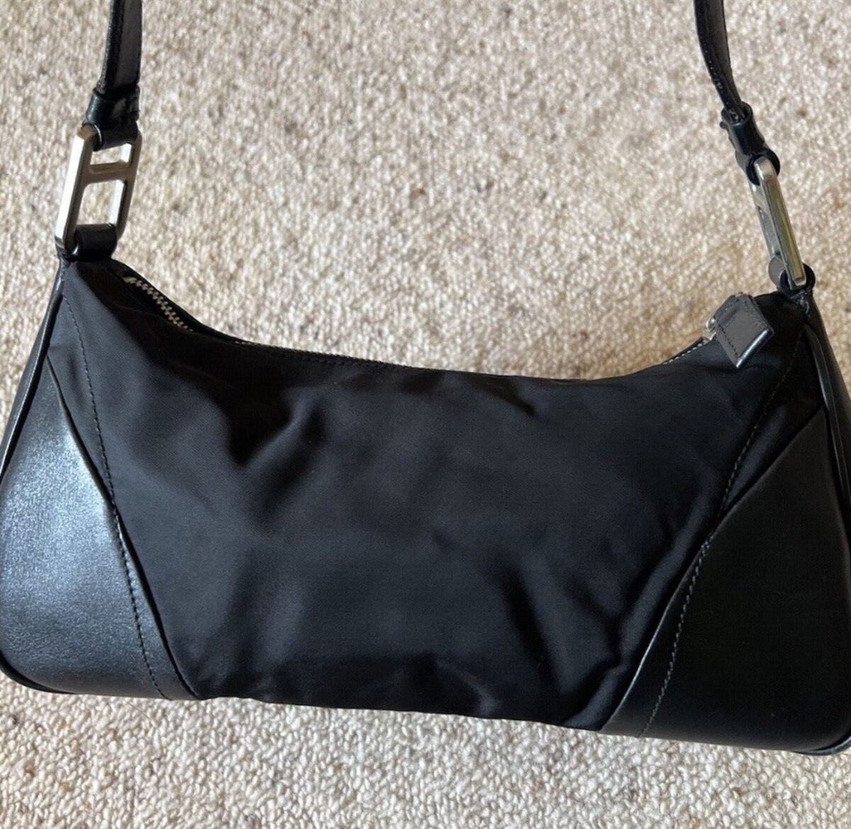 Prada Vintage Shoulder Bag Black Baguette | eBay Prada Vintage Shoulder Bag Black Baguette | eBay
