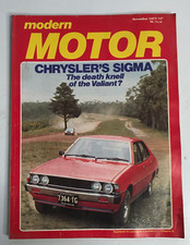 Modern Motor Nov 1977 Car Magazine Pontiac Trans Am Poster Inside