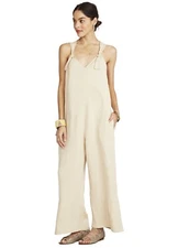 Hatch Maternity Women’s THE NOA JUMPER Linen Blend Beige Size 3 (LRG/12) NEW