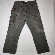Wrangler Riggs Mens Workwear Ripstop Ranger Cargo Pant Loden Green 38x32