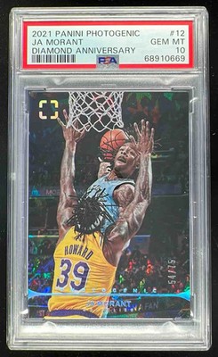 2021-22 Panini Photogenic Diamond Anniversary #12 Ja Morant /75 PSA 10