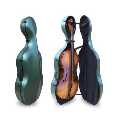 Hard Cello Case 4/4 Carbon Fiber with Wheels Embedded handle Lightweight