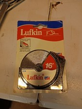 VINTAGE LUFKIN 16 FOOT CHROME MEASURING TAPE NUMBER 2316