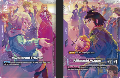 2 Karten Set Mikazuki Augus & Awakened Power P ST05-010 GD02-110 PB02 Gundam NM