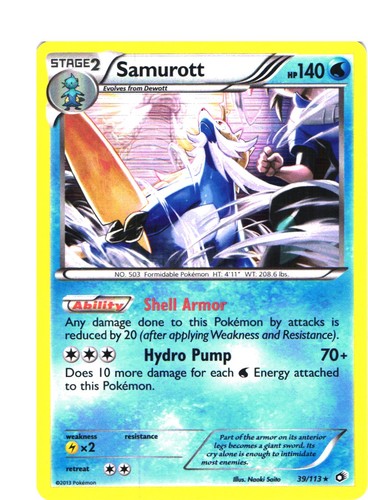 Samurott Holo Rare Legendary Treasures 39/113 LP