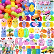 300pcs Bulk Prefilled Easter Eggs with Toys   Filled Easter Eggs for Kids, Pr...