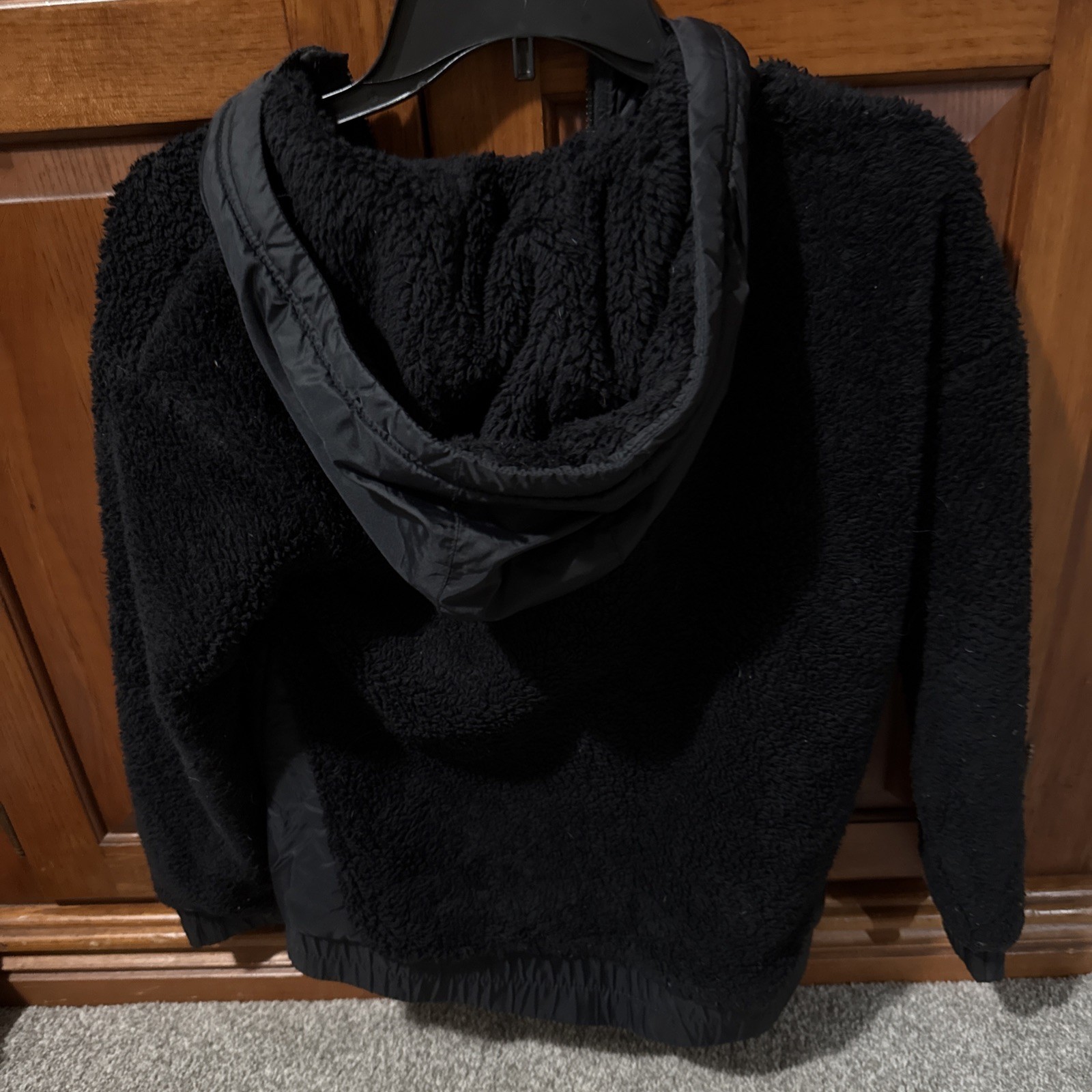 SACAI X NIKE Giacca cappotto sherpa pile sherpa bambina Nike taglia large nero