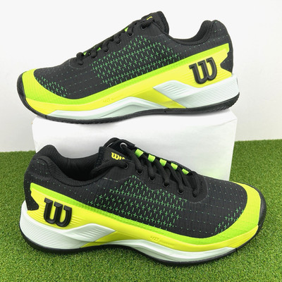 Wilson Mens Rush Pro Extra Duty Tennis Shoes Size 8 Black/Green/Gold WRS332380
