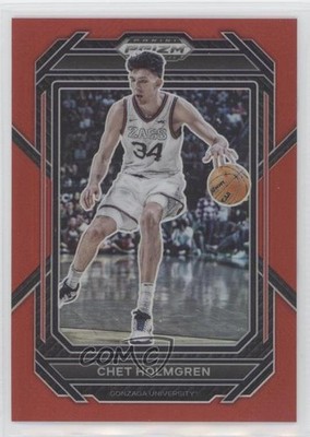 2023-24 Panini Prizm Draft Picks Red Prizm 231/299 Chet Holmgren #76 0o5