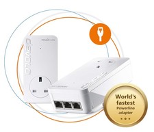 Magic 2-2400 Lan Triple Starter Kit (Up To 2400 Mbps For Your Powerline Home